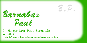 barnabas paul business card