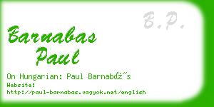 barnabas paul business card
